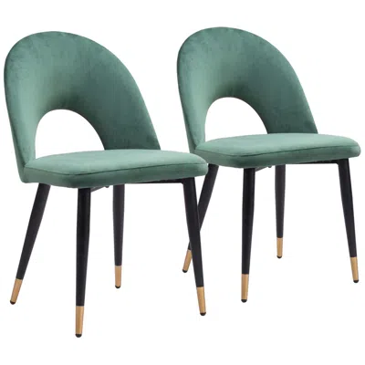 Zuo Menlo Dining Chair (set Of 2) Green