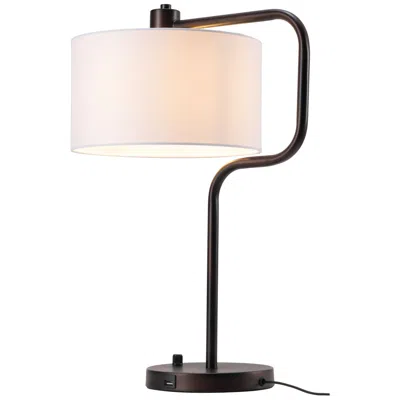 Zuo Middlemist 22" High Bent Arm White Shade Usb Table Lamp