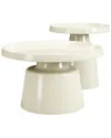 Zuo Modern 2pc Beurre Coffee Table Set In White
