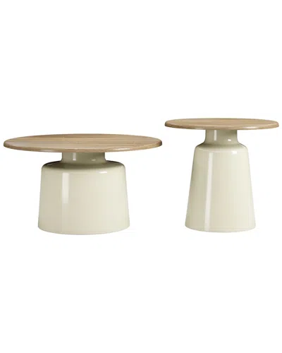 Zuo Modern 2pc Lireen Coffee Table Set In Neutral