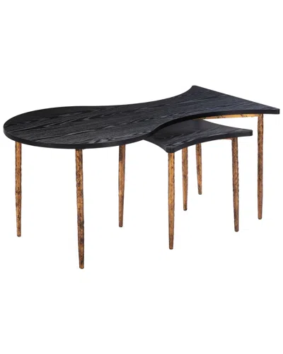 Zuo Modern 2pc Norden Coffee Table Set In Black