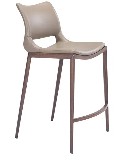 Zuo Modern Ace Counter Chair (set Of 2) In Brown