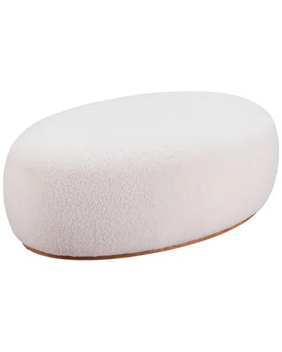 Zuo Modern Amber Ottoman In White