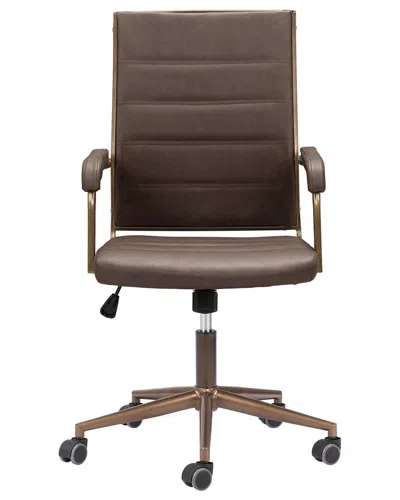 Zuo Modern Auction Office Chair In Brown