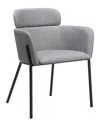 Zuo Modern Set Of 2 Bremor Dining Chairs In Gray