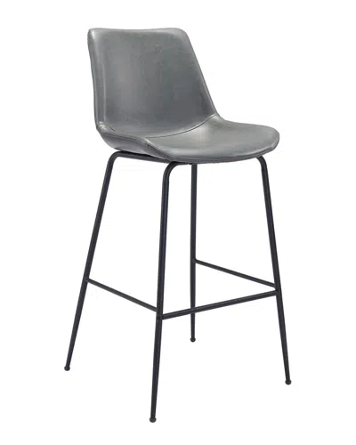 Zuo Modern Byron Bar Chair In Gray