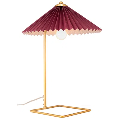 Zuo Modern Charo 19" High Red And Gold Modern Luxe Table Lamp