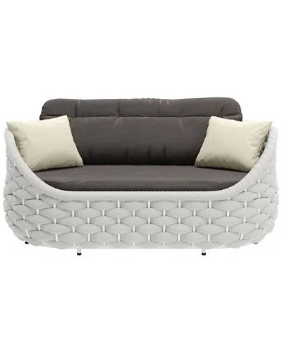 Zuo Modern Coral Reef Outdoor Loveseat In Grey