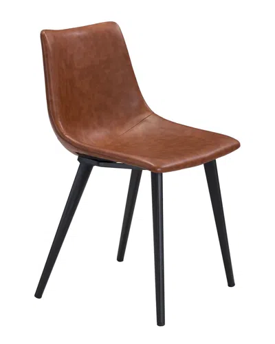 Zuo Modern Daniel Dining Chair (set Of 2) In Brown