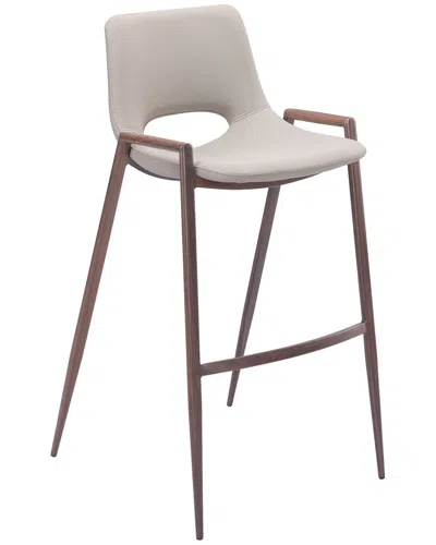 Zuo Modern Desi Bar Chair (set Of 2) In Brown