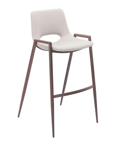 Zuo Modern Desi Bar Chair (set Of 2) In Beige