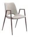 Zuo Modern Desi Dining Chair (set Of 2) In Beige
