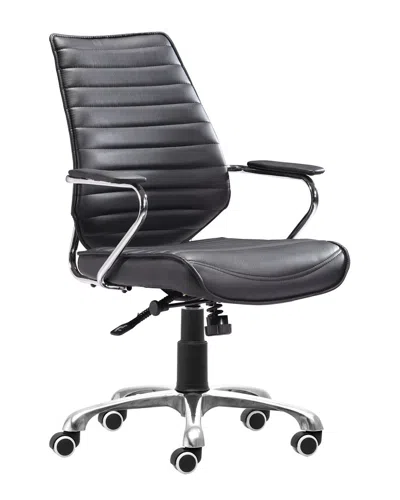 Zuo Modern Enterprise Low Back Office Chair In Black