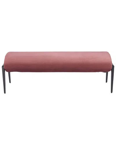 Zuo Modern Glatt Bench In Pink
