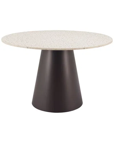 Zuo Modern Jorf Dining Table Beige & Bronze In Brown