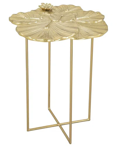Zuo Modern Lotus Side Table In Gold