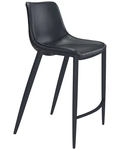 Zuo Modern Magnus Bar Chair (set Of 2) In Black