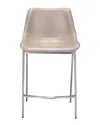 Zuo Modern Magnus Counter Chair (set Of 2) In Grey