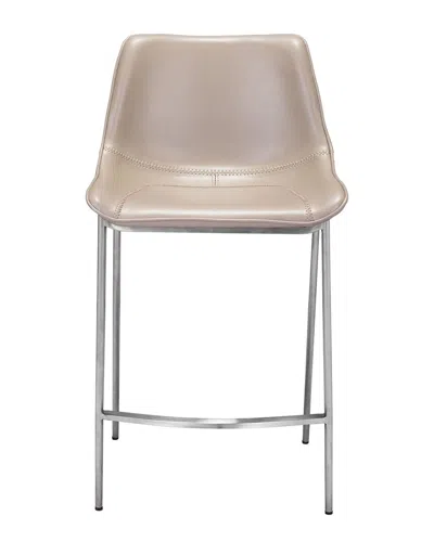 Zuo Modern Magnus Counter Chair (set Of 2) In Grey
