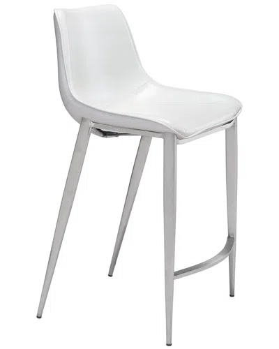Zuo Modern Magnus Counter Chair (set Of 2) In White