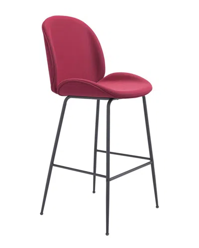 Zuo Miles Counter Chair In Red
