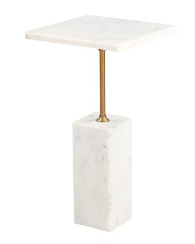 Zuo Modern Naht Side Table In White