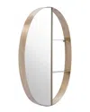 Zuo Modern Oval Shelved Mirror In Gold