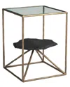 Zuo Modern Ranol Side Table Brass In Black
