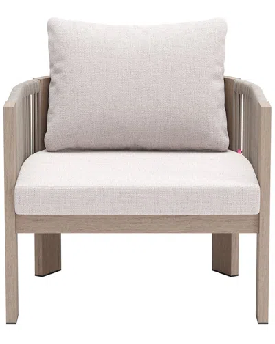 Zuo Modern Rebel Outdoor Accent Chair In Neutral