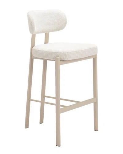 Zuo Modern Set Of 2 Aurea Barstools In White