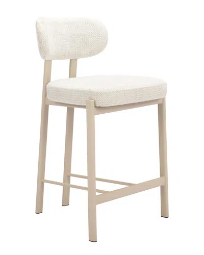 Zuo Modern Set Of 2 Aurea Counter Stools In Neutral
