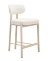 Zuo Modern Set Of 2 Aurea Counter Stools In Neutral