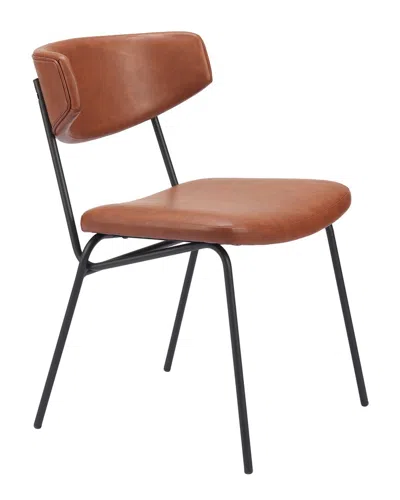 Zuo Modern Set Of 2 Charon Dining Chairs In Brown