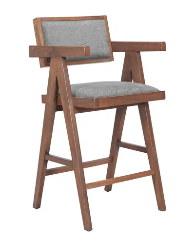 Zuo Modern Set Of 2 Delhi Counter Stools In Brown