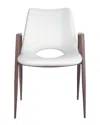 Zuo Modern Set Of 2 Desi Dining Chairs In White