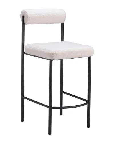 Zuo Modern Set Of 2 Livorno Counter Stools In White