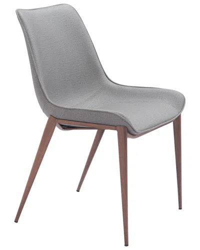 Zuo Modern Set Of 2 Magnus Dining Chairs In Gray