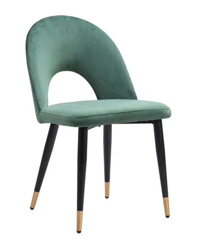 Zuo Modern Set Of 2 Menlo Dining Chairs In Green