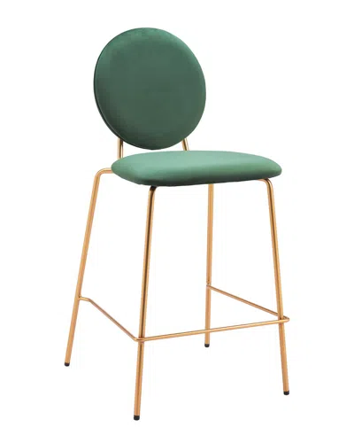 Zuo Modern Set Of 2 Odessa Counter Stools In Green