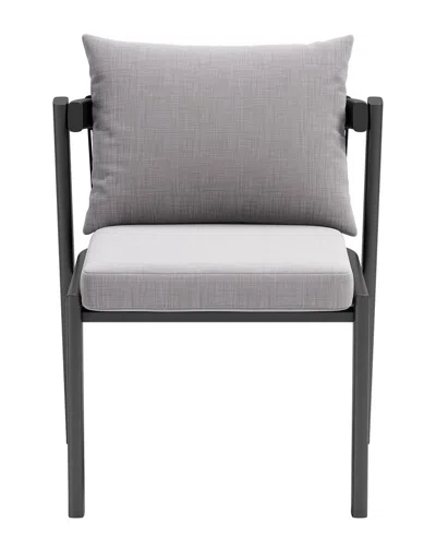 Zuo Modern Set Of 2 Outdoor Horizon Dining Chair In Grey