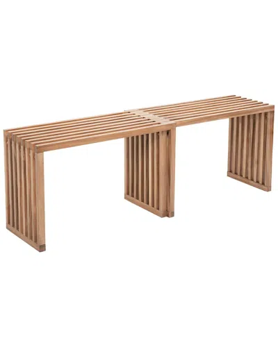 Zuo Modern Set Of 2 Riviera Extendable Benches In Brown