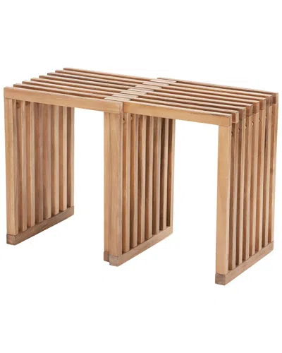 Zuo Modern Set Of 2 Riviera Extendable Stools In Brown