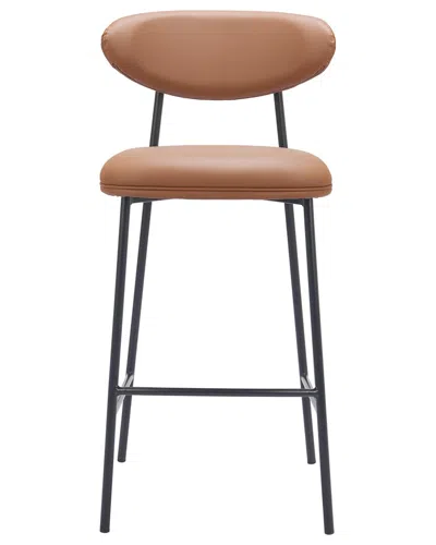 Zuo Modern Set Of 2 Rorun Barstools In Brown