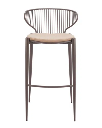 Zuo Modern Set Of 2 Silues Barstools In Multi