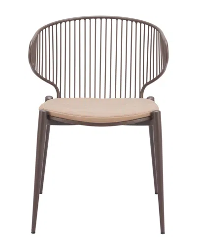 Zuo Modern Set Of 2 Silues Dining Chairs In White