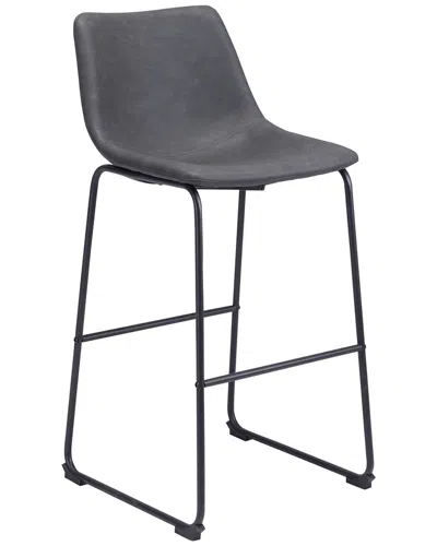 Zuo Modern Set Of 2 Smart Bar Chair In Charcoal