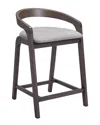 Zuo Modern Set Of 2 Troy Counter Stools In Brown