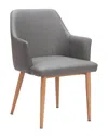 Zuo Modern Set Of 2 Wisom Dining Chairs In Gray