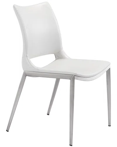 Zuo Modern Zuo Set Of 2 Ace Dining Chairs In White