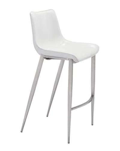 Zuo Modern Zuo Set Of 2 Magnus Bar Chairs In White